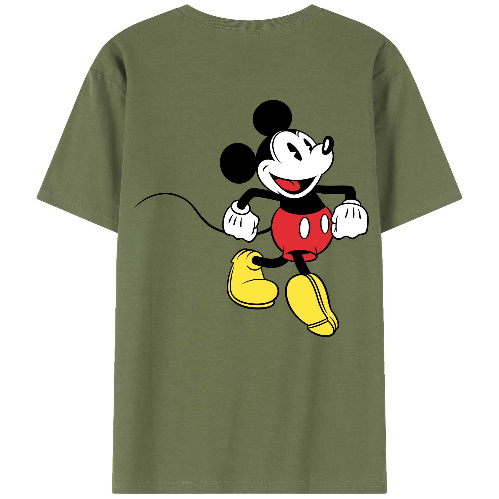 （画像用） ミッキーマウス Mickey Mouse 綿100％半袖Tシャツ（背面プリント）